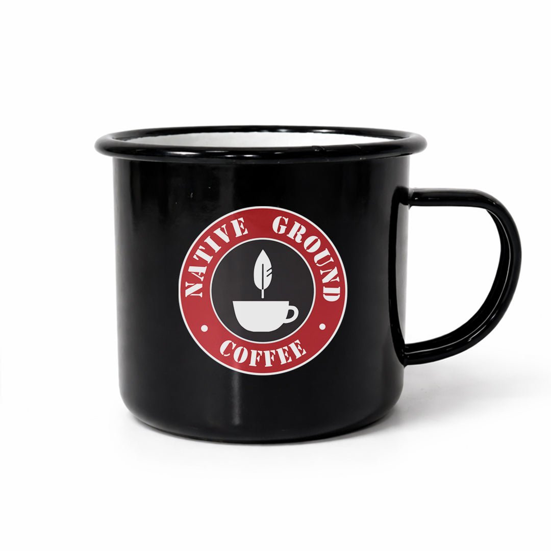 Native Ground Coffee Enamel Mug- 16oz