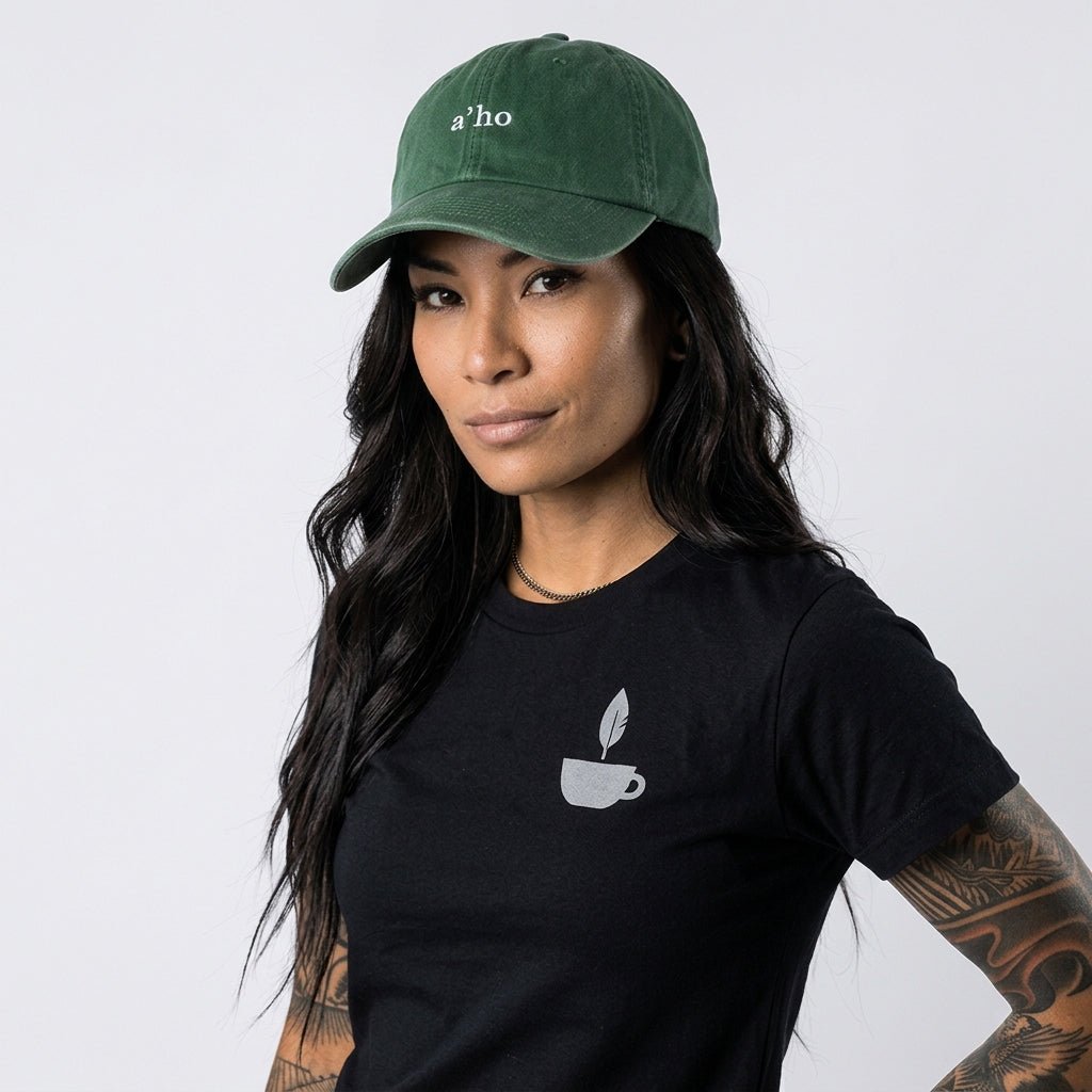 A'HO Washed Green Dad Hat